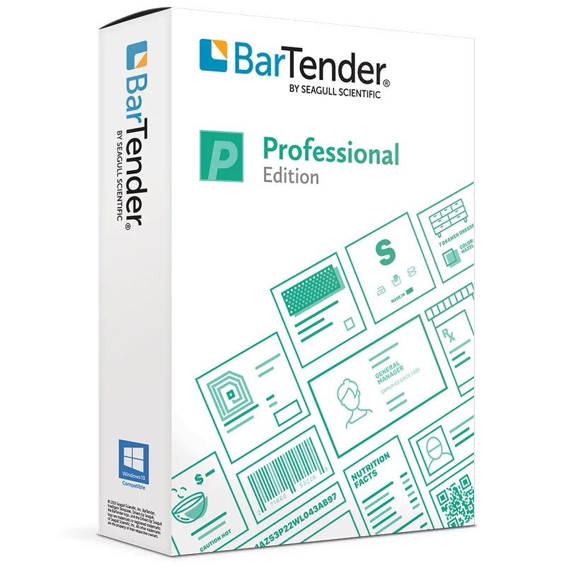 Seagull BarTender Professional, licenza applicativa, 5 stampanti Seagull BarTender Professional, licenza applicativa, 5 stampanti