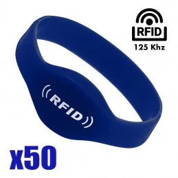 50 Braccialetti RFID in gomma 125Khz